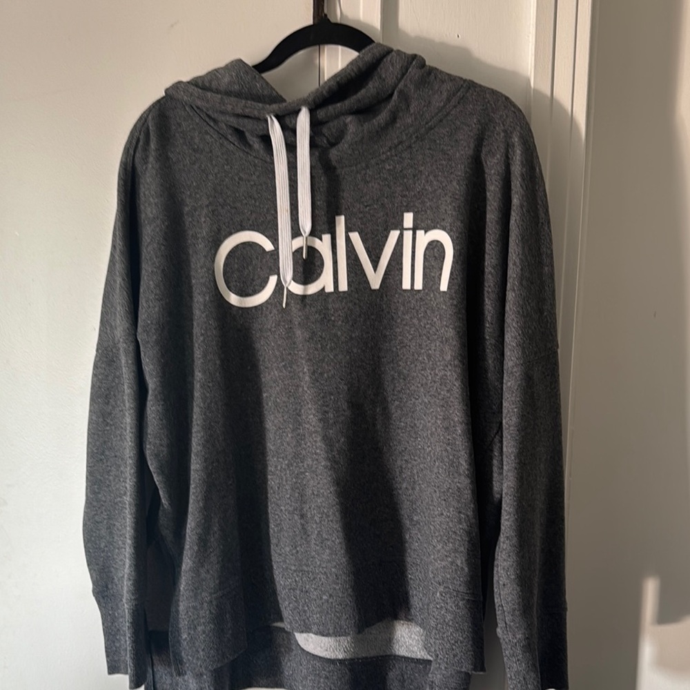 Calvin Klein Gray Hoodie Sweater